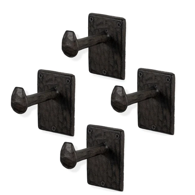 Spike Cast Iron Coat Hooks Set of 4