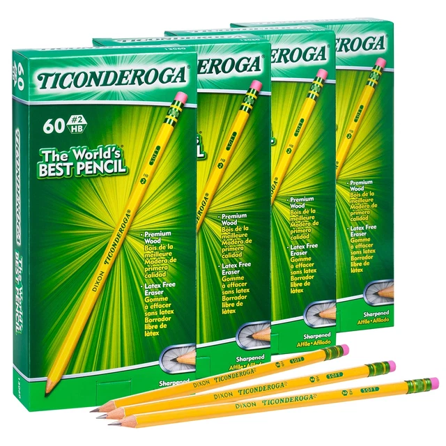 Wood-Cased Pencils, Pre-Sharpened, 2 HB Soft, Yellow, 240 Count