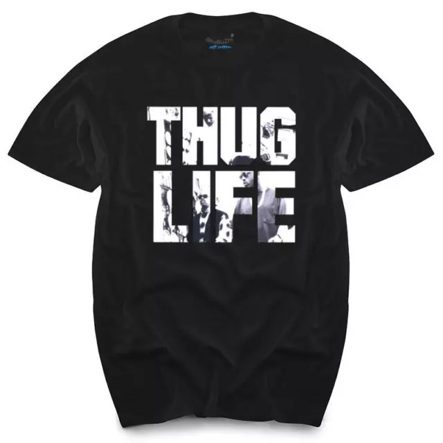 NEW 2Pac Thug Life T-Shirt Rap Tupac Amaru Shakur Makaveli Outlaw Hip-Hop Wear