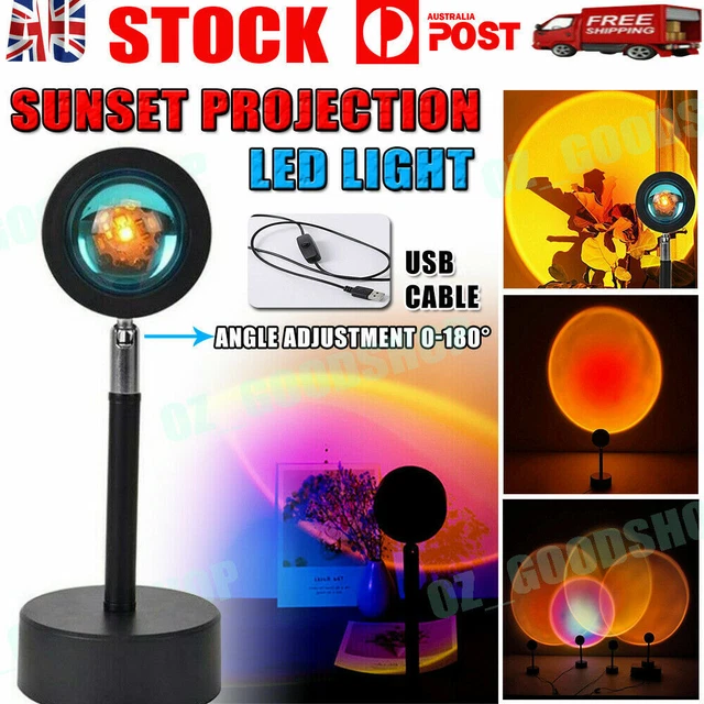 LED SUN SUNSET Rainbow Projector Atmosphere Light Lamp USB Home