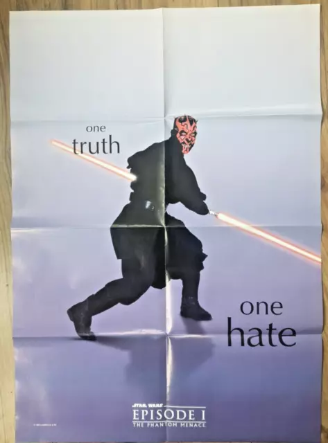Star Wars Original 1999 The Phantom Menace Darth Maul .. Poster