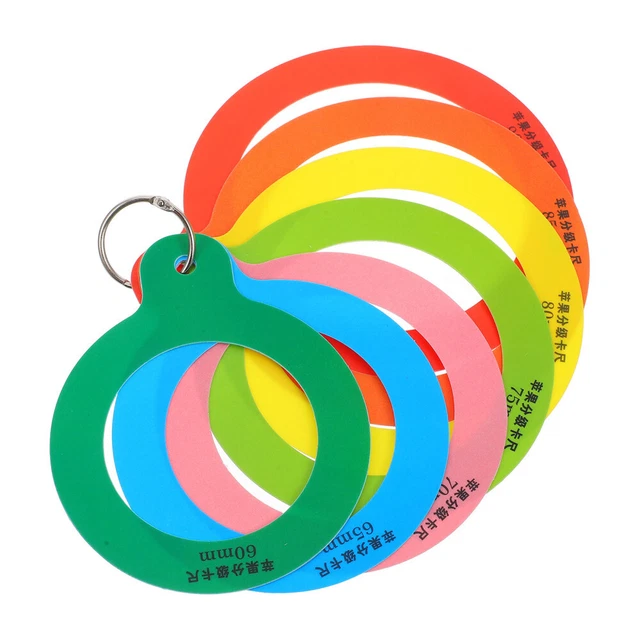 FRUIT DIAMETER MEASURING Circles Fruit Vegetable Size Measurement Gauge ...