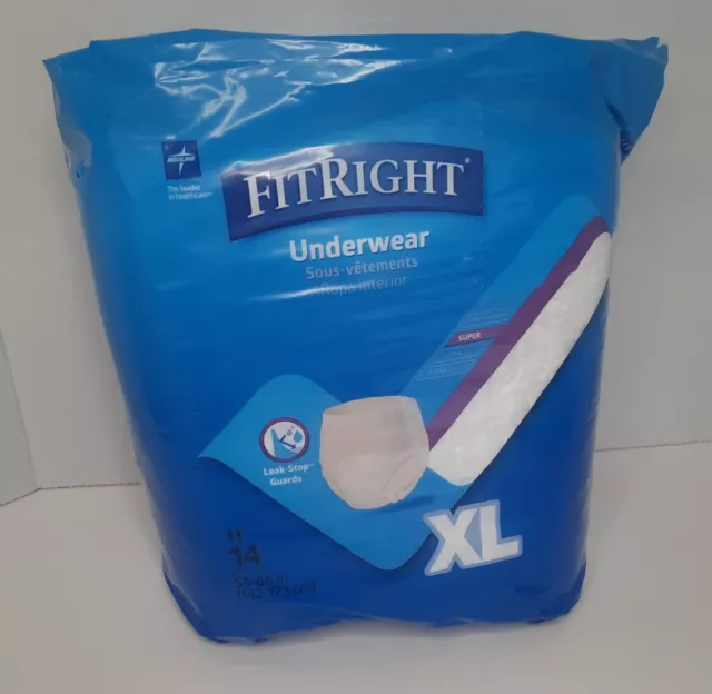 FitRight Super Adult Incontinence Underwear~14CT Maximum Absorbency~XL~Brand New