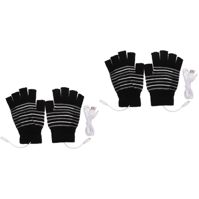 2 paia guanti riscaldabili USB guanti di ricarica guanti sportivi universali