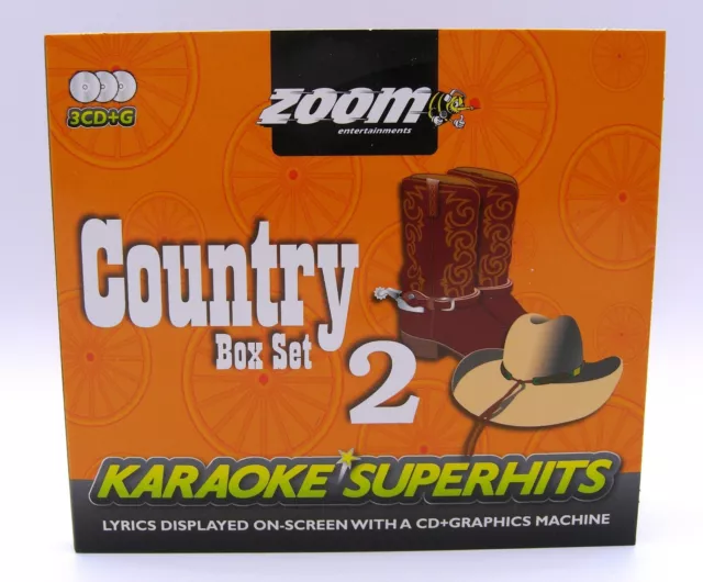 Zoom Karaoke CD + G - Classic Country Superhits 2 - Triple CD + G Karaoke Disc Pack
