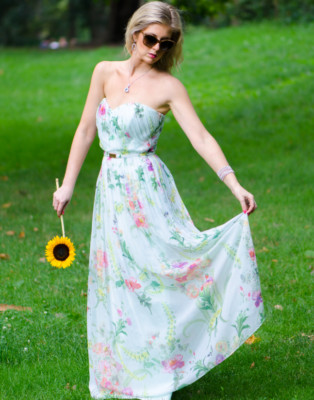 New ted baker serlant wallpaper floral print maxi dress size 1,2,3