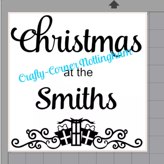 vinyl decal sticker Ikea frame size Christmas at the surname personalised