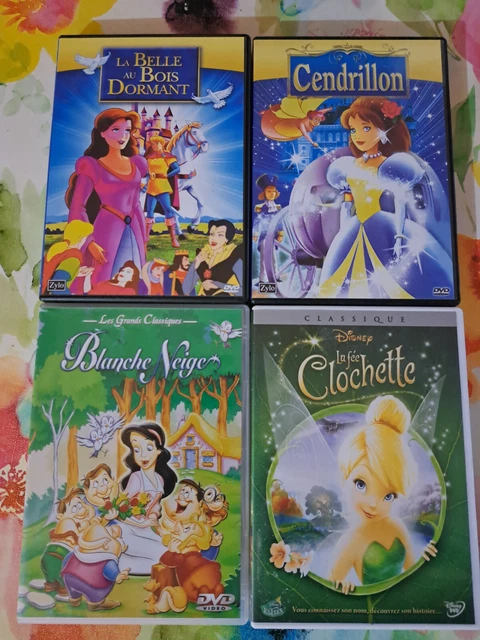 lot de 4 DVD disney + dessins animés