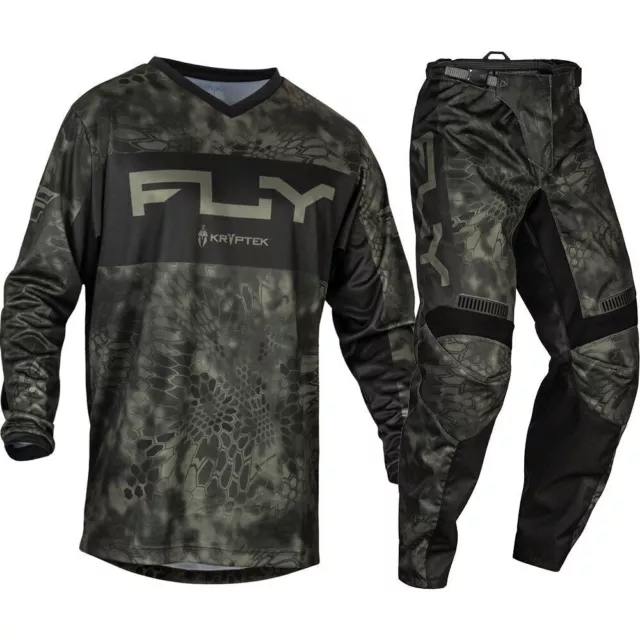 2024 Fly Racing F16 Motocross Gear Special Edition Kryptek Moss Grey Black Adult