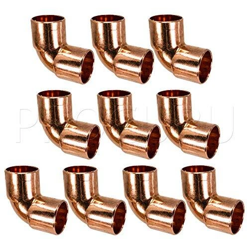 PROCURU 3/4-Inch Copper 90-degree Elbow C x C Sweat Connection Short-Turn Cop...