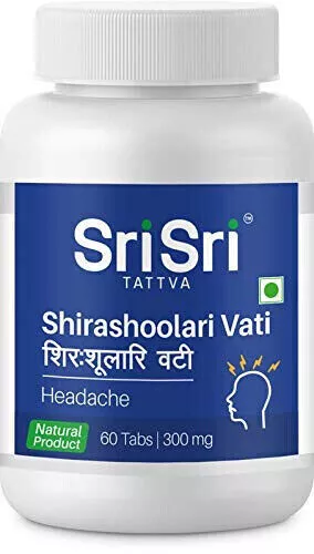 @Sri Sri Tattva Shirashoolari Vati Ayurvedic For Headache 60 Tabs 300mg