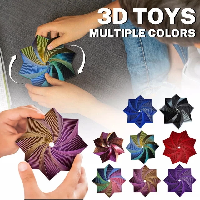 Fidget Octogan NEW FIDGET TOYS, 3D-Printed Fractal Octagon Star Sensory Toys Spiral ...