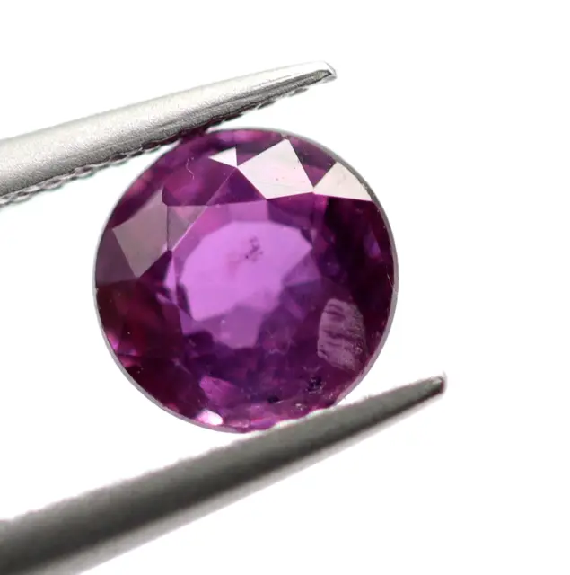 Natural Purple Sapphire Loose Round Cut 0.64 Ct Sri Lanka Mined Luster Gemstone