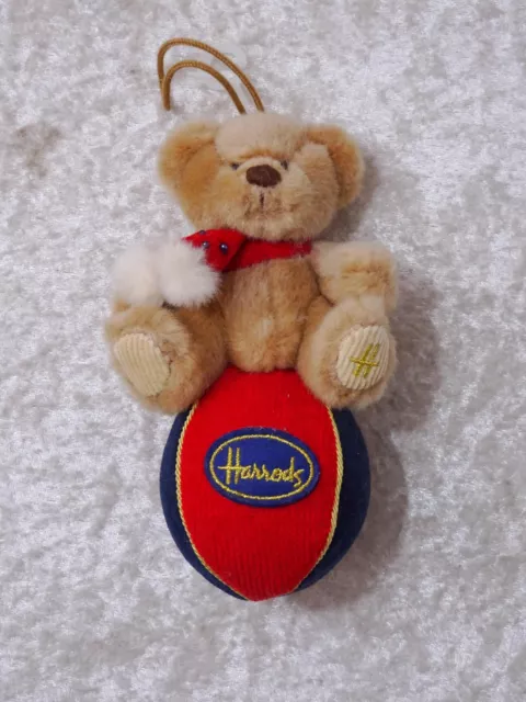 Harrods Design Teddy Ours Noël Ornement - Vintage - 14,5 CM