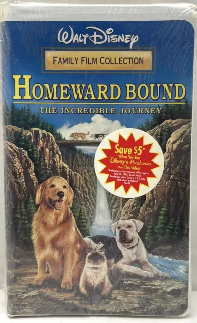 Sealed Walt Disney Homeward Bound The Incredible Journey VHS #6779 Family Film