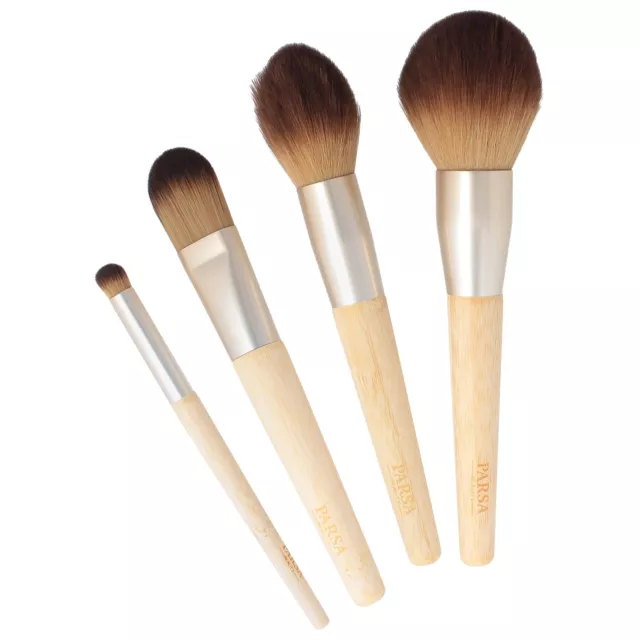 PARSA Beauty 4-tlg. Pinsel Set aus FSC®-zertifiziertem Bambusholz