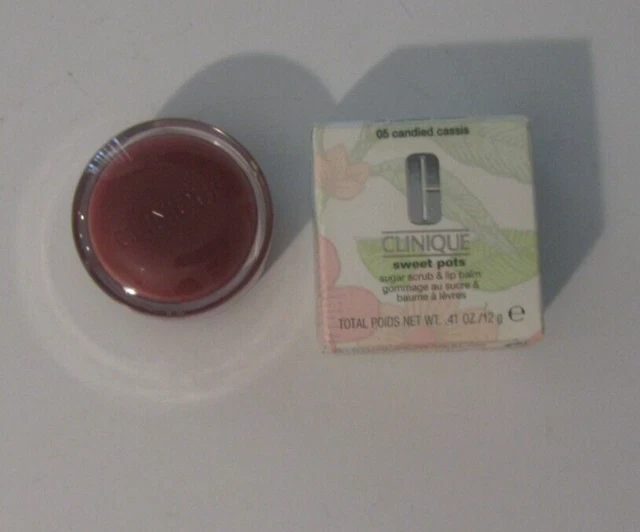 V548 CLINIQUE SWEET POTS SUGAR SCRUB & LIP BALM  05 Candied Cassis FULL SIZE