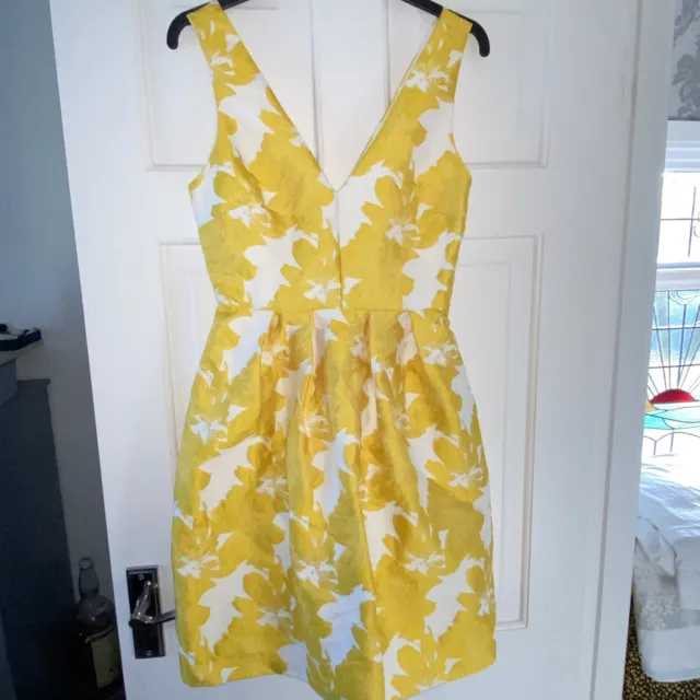 NEXT - Yellow And White Floral Dress Size 8. Brand New