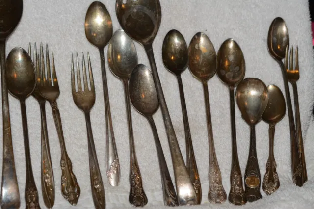 Kitchen utensils, Lot of Vintage silverware
