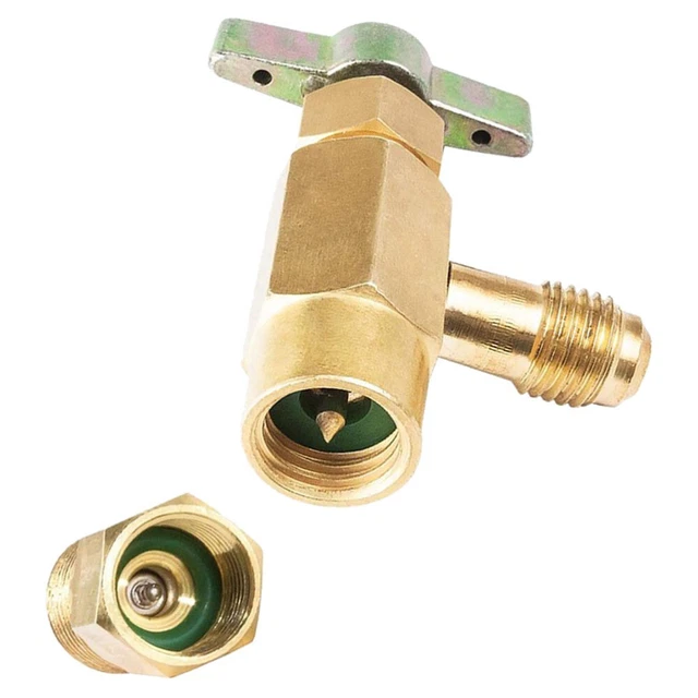 R600a Bottle Adaptor Valve Can Tap For Refrigerant Gas Canisters - 1/4" Outlet, Mastercool Brand