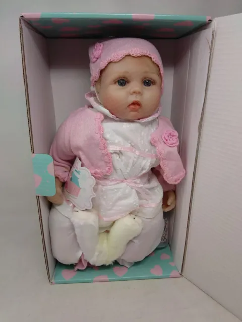 Ziyui 22" Reborn Baby Doll - Baby Girl w/Teddy, Pacifier, Bottle, Pink Hat