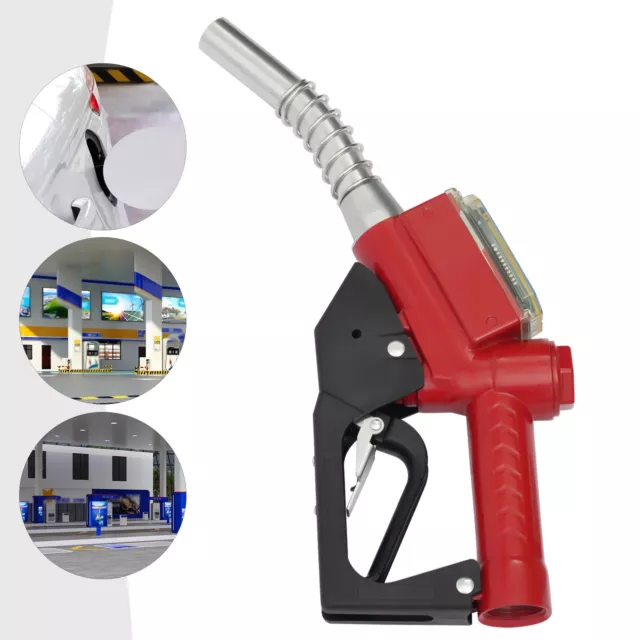 1" Fuel Gasoline Diesel Petrol Oil Delivery Gun Nozzle Dispenser W/Flow Meter