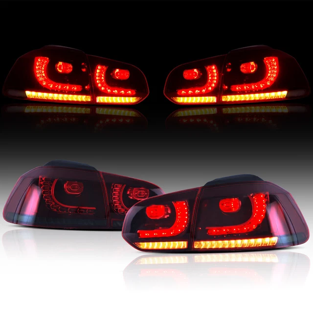 VLAND 2* LED Tail Lights Rear Brake Lamps For Volkswagen VW Golf 6 MK6 GTI 10-14