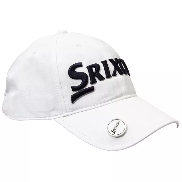 SRIXON Golf  Magnetic Adjustable Golf Cap & Ball Marker White/Black