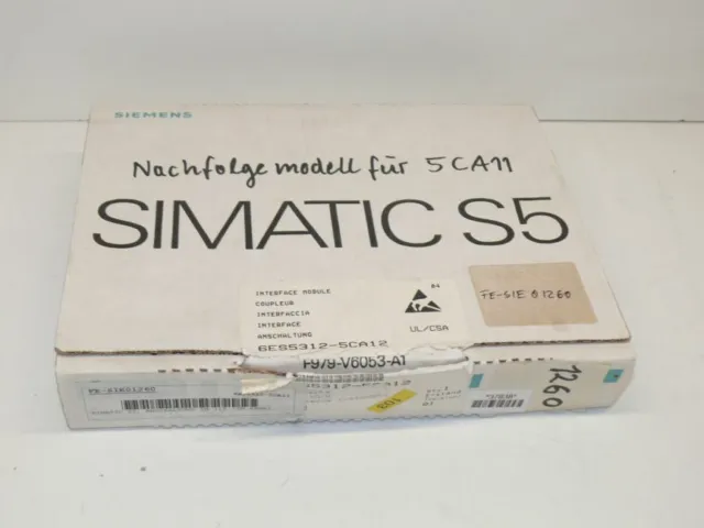 Emballage D'Origine Siemens 6ES5312-5CA12 Simatic S5 6ES5 312-5CA12 E :0 1