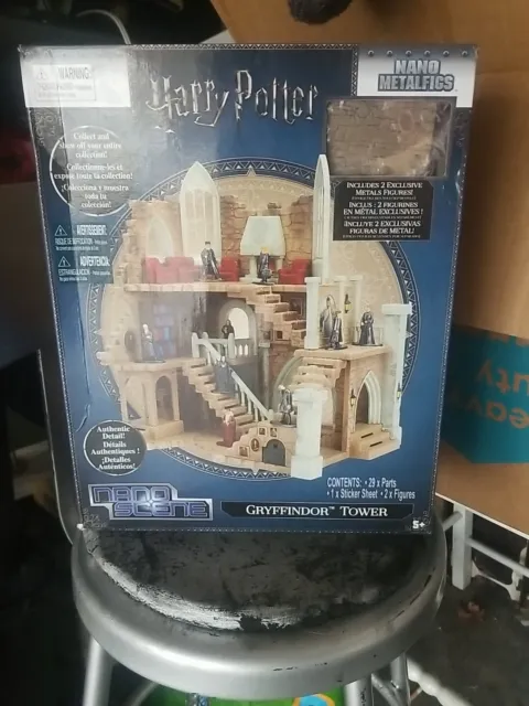 Used Harry Potter Hogwarts Gryffindor Tower Castle Nano Metal Figures Book Case