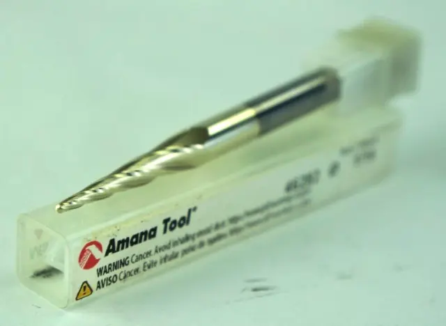 Amana 46282 CNC Carving 5.4 Deg Tapered Angle Ball Tip Router Bit 1/4 Shank