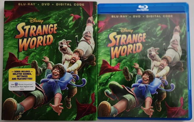 Disney Strange World Blu Ray Dvd 2 Disc Set + Slipcover Sleeve Free Shipping