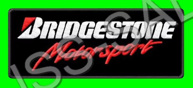 BRIDGESTONE MOTORSPORT EMBROIDERED PATCH IRON/SEW ON ~4-3/4" x 1-7/8" TIRES INDY