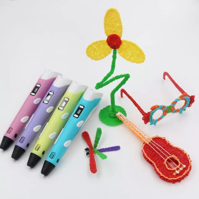 3D Pen 3D Drawing Printing Pen with LCD Screen With PLA 1.75mm Filament Kids Toy 3