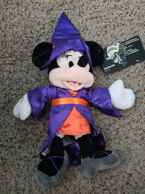 NWT Disney Parks Minnie Mouse Witch Halloween Stuffed Plush Toy