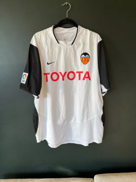 Valencia 2003/04 Baraja Home Football Jersey Soccer Shirt L *Authentic*