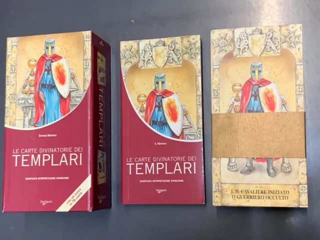 Le Carte Divinatorie Dei Templari Nuovo Libro Esplicativo Tarocchi 78 Carte Rare