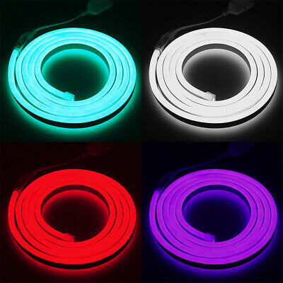 Striscia Strip Neon Flex LED RGB con Alimentatore Spina Insegne LED Neon Bar