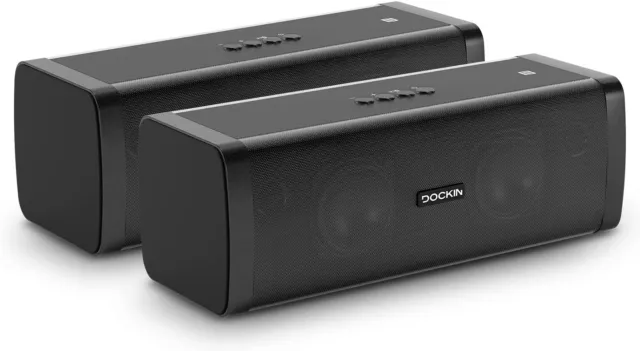 DOCKIN D Fine Version 2022 Bluetooth Lautsprecher 50W Stereo Powerbank - Set