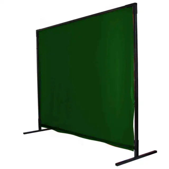 Black Stallion 6X6VSQF1-GRN 6x6 ft Green Saf-Vu Welding Screen with Quickframe