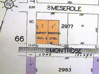Brooklyn Map 1929 Matted SCHOLES MESEROLE STEWART SENECA PURDY JOHNSON GARDNER 10