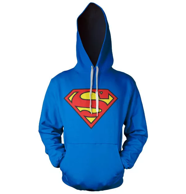 Superman Shield Logo A Capuche Sweat-Shirt Coton sous Licence Officielle