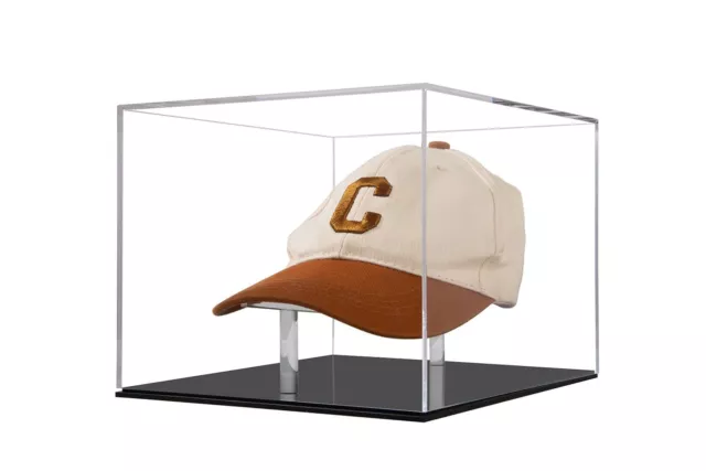 Clear Acrylic Hat Display Case Baseball Football Cap Display Stand Holder Box...