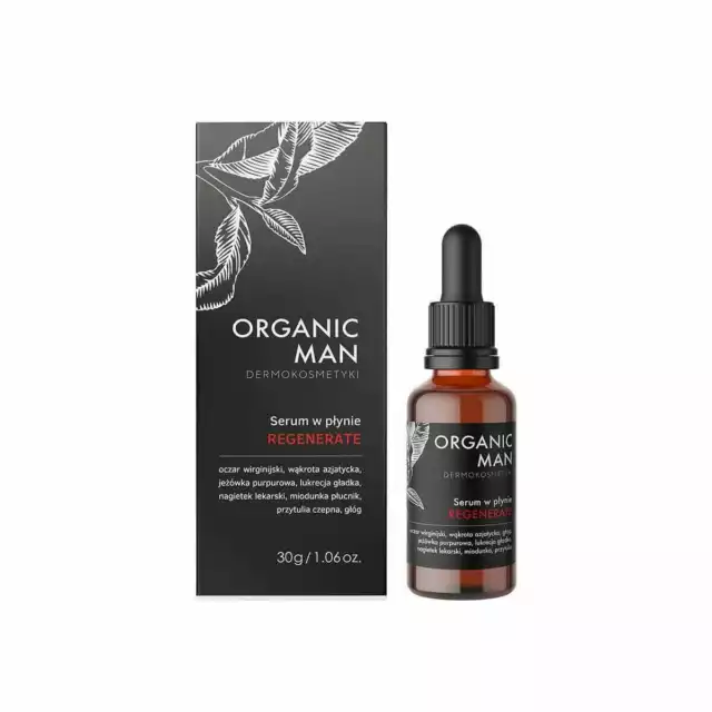 Organic Man Face Liquid Serum REGENERATE 30 g for Men Organic Life
