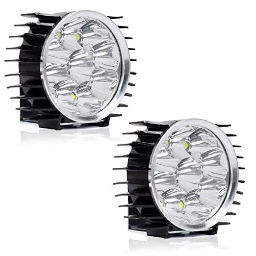 Étanche Conduite Travail Lampe 9 LED Brouillard Léger 9W Avec Support 2pcs