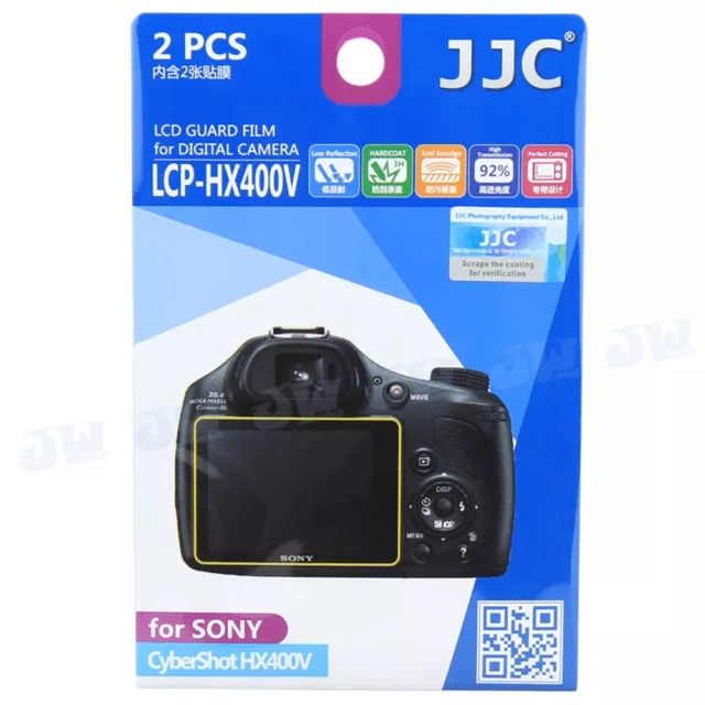 JJC 2PCS LCD Guard Film Camera Screen Protector for Sony Cybershot HX400V HX300