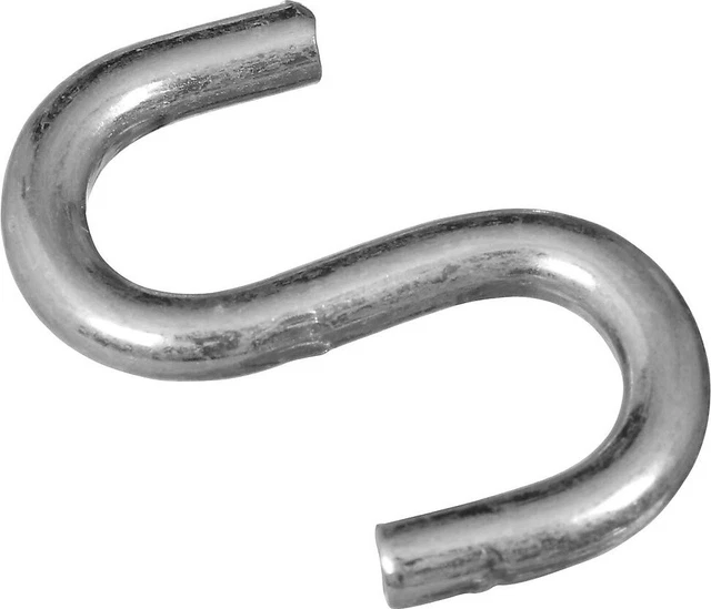 National Hardware N121-616 V2076 Open S-Hook, 1-1/2", Zinc Plated