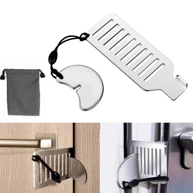 Portable Door Lock Hardware Safety Security Tool for Home Privacy Travel Hotel