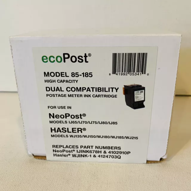 ecoPOST Model 85-185 High Capacity NEOPOST HASLER Postage Meter Ink Cartridge