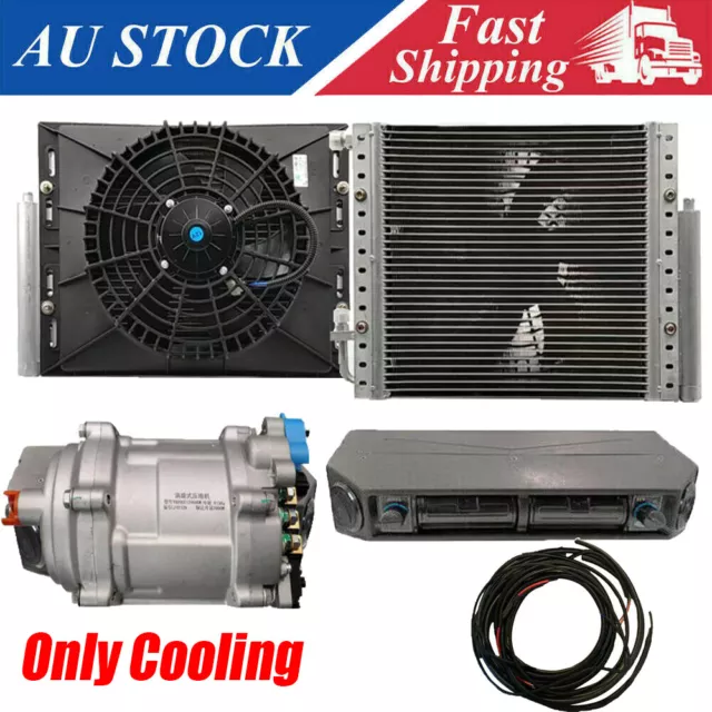 Fast-Cooling 12V Underdash Air Conditioning A/C KIT & Electric Harness Only Cool